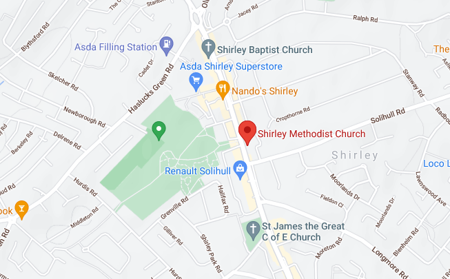 Shirley Methodist Church map